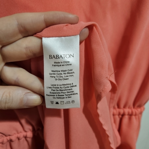 ARITZIA Babaton Casimir Dress Sleeveless V-Neck Coral Pink Size XS - Picture 10 of 10